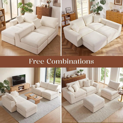 Luxurious Modular Cloud Sectional Sofa