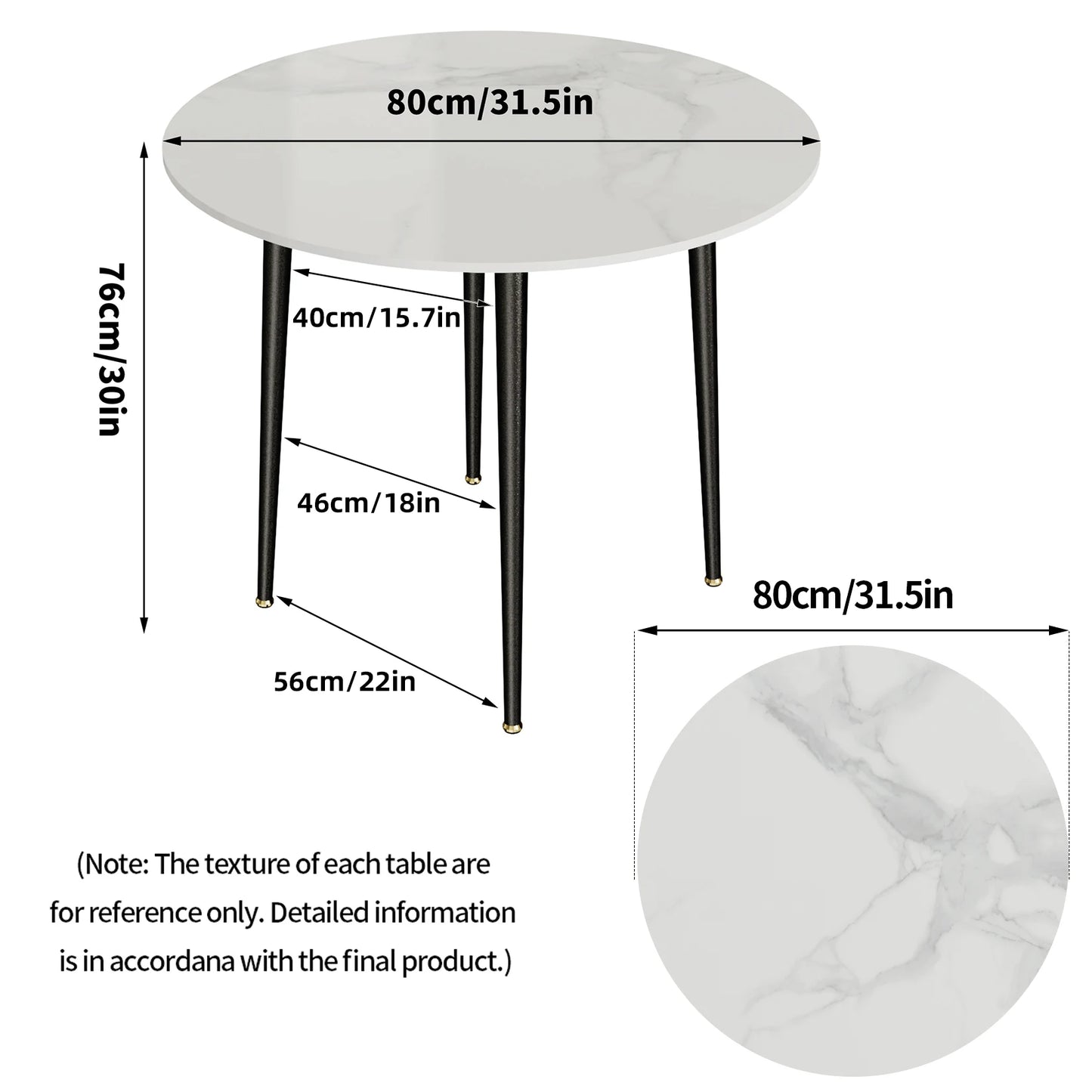 Round Sintered Stone Dining Room Table