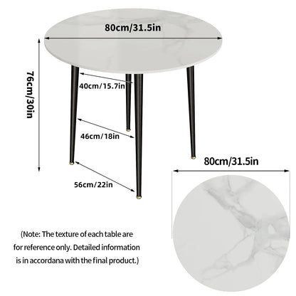Round Sintered Stone Dining Room Table