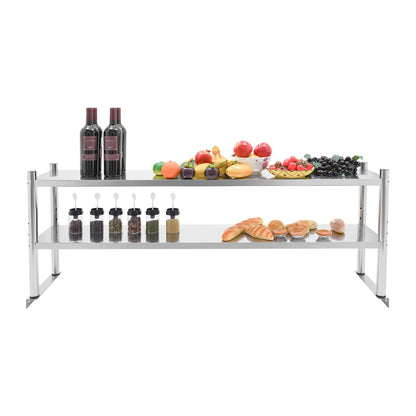 Heavy-Duty 2-Tier Stainless Steel Storage Shelving