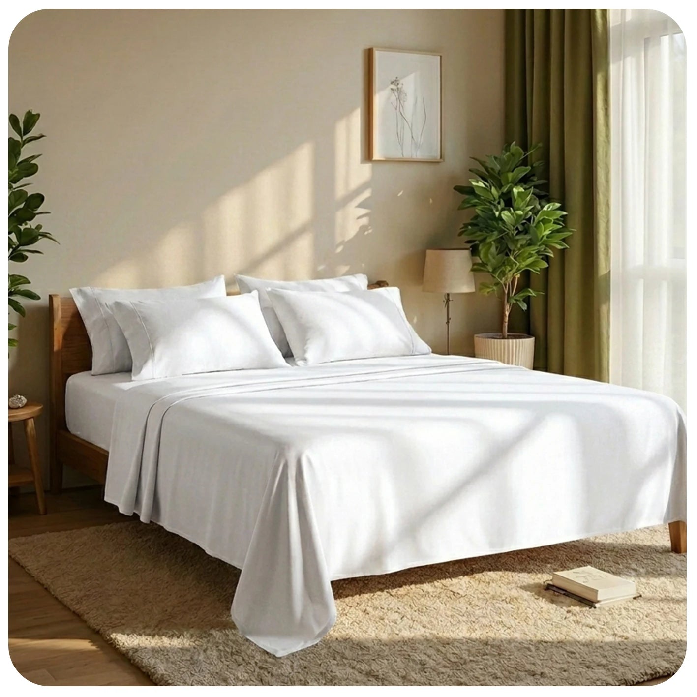 Cool & Soft 4-Piece Microfiber Sheet Set | Deep Pocket Bed Sheets Up to 18"