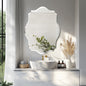 Scalloped Frameless Wall Mirror with Beveled Edge | Modern Irregular Vanity Mirror