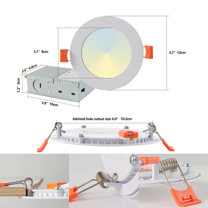 Energy-Efficient & Dimmable Recessed Lights, Pack of 12