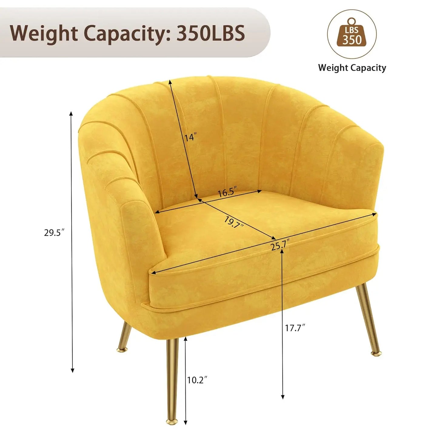 Velvet Upholstered Accent Chair Set