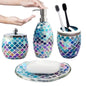 Glass Bathroom Accessory Set