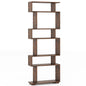 6-Tier S-Shaped Bookshelf | Modern Geometric Room Divider