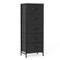 Lightweight Wardrobe with Fabric Drawers, Steel Frame and Solid Wood Top