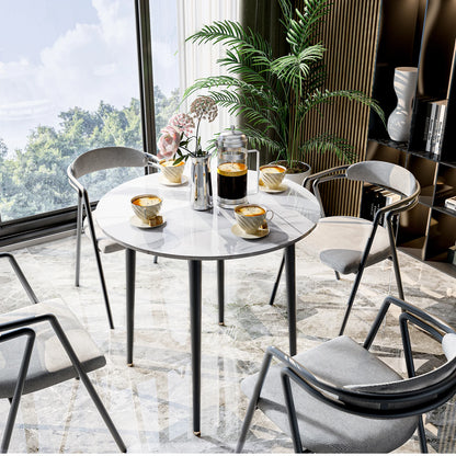 Round Sintered Stone Dining Room Table