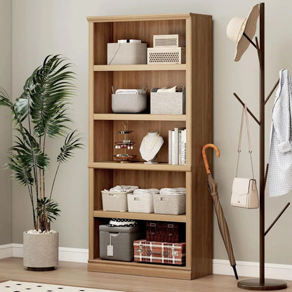 Modern 5-Tier Open Storage Bookshelf 
