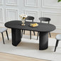 Expandable Dining Room Table with Fluted Base