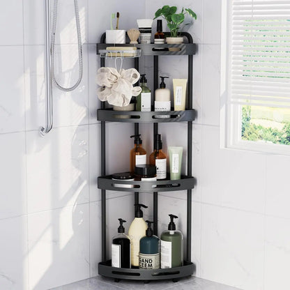 3-Tier Corner Shower Organizer with Soap Dish | Rust-Resistant Bathroom Shelf