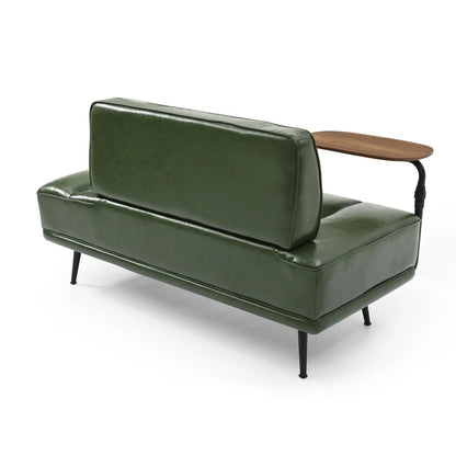 Small Modern Loveseat with Swivel Tray Table