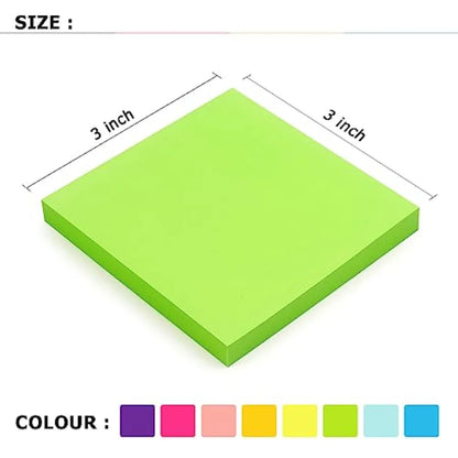 8-Pack Colorful Sticky Notes 3" x 3" | Self-Stick Memo Pads, 680 Sheets