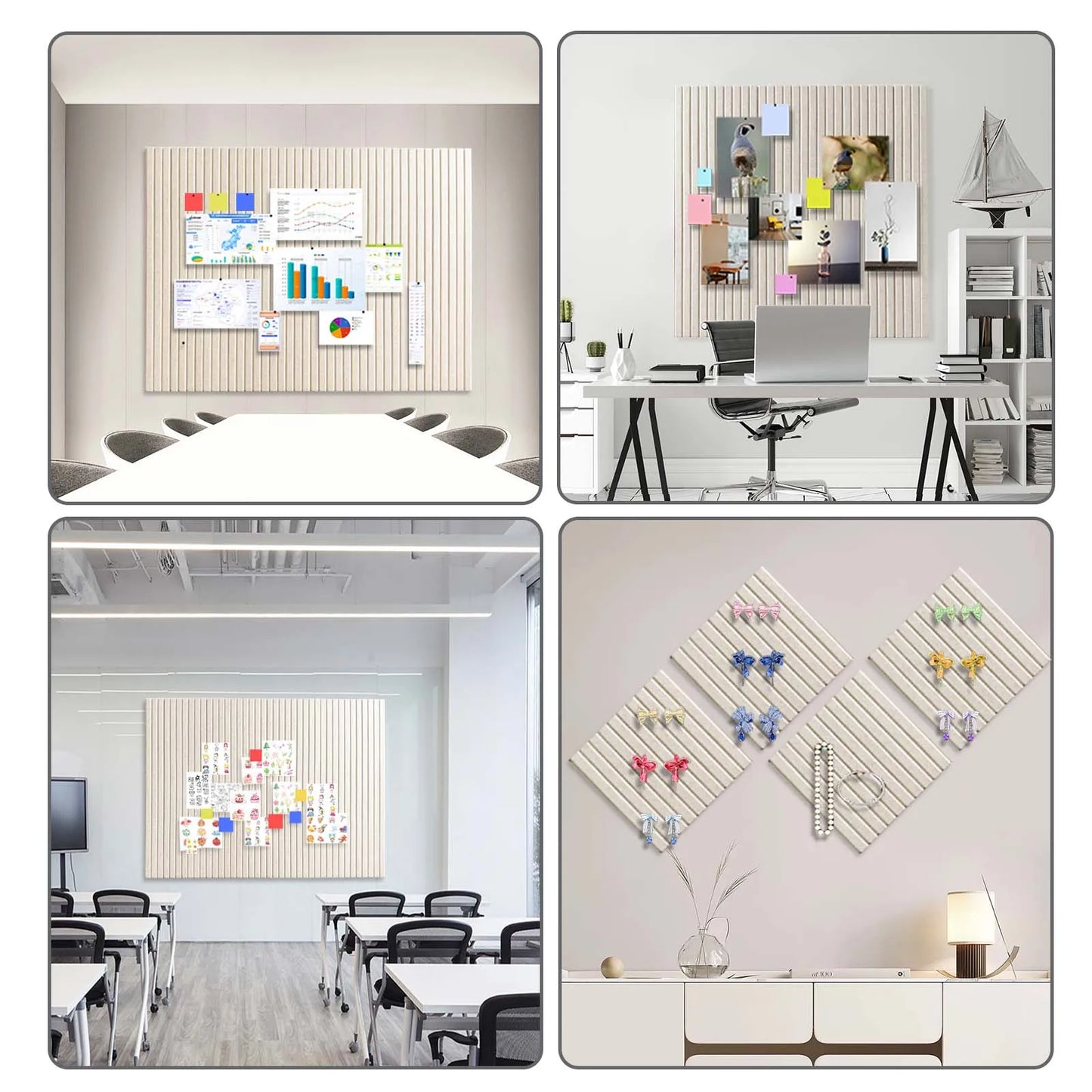 DIY Felt Wall Tiles Bulletin Board | High-Density Decorative Pin Board Panels