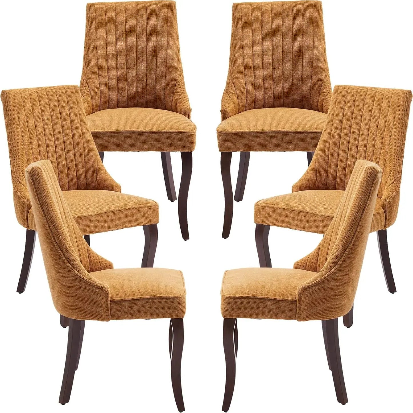 Mid Century Upholstered Dining Room Chairs, Set of 6