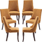 Mid Century Upholstered Dining Room Chairs, Set of 6