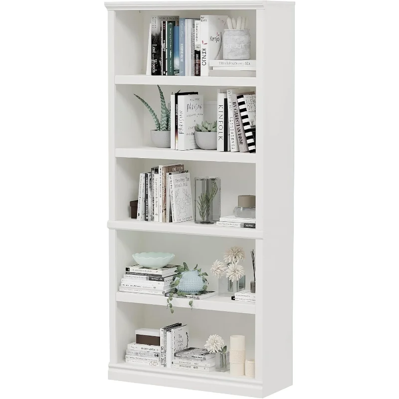 Modern 5-Tier Open Storage Bookshelf 