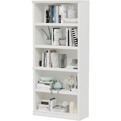 Modern 5-Tier Open Storage Bookshelf 