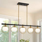 Modern 5-Light Chandelier with Glass Shades