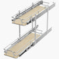 2-Tier Slide-Out Cabinet Organizer with Wood Shelves