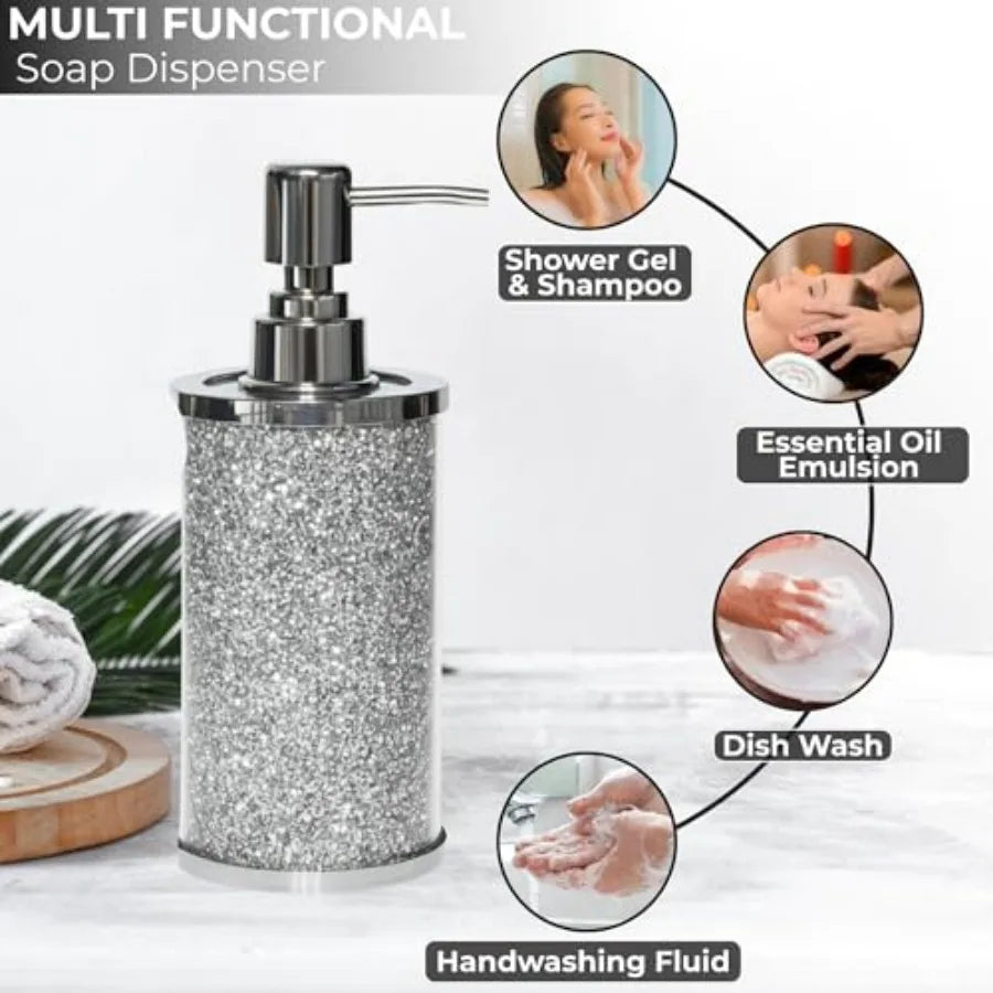 Glass Bathroom Accessory Set