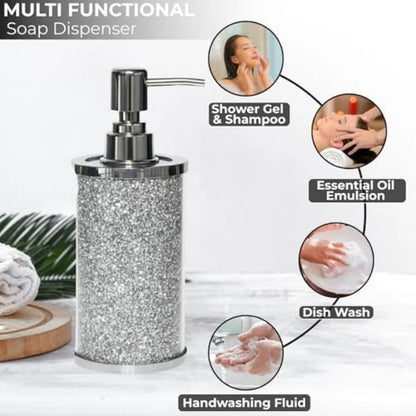Glass Bathroom Accessory Set