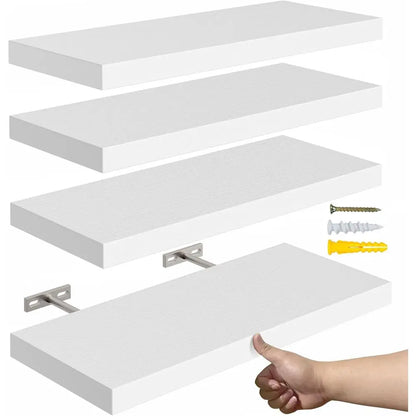 White Floating Shelves, Set of 4