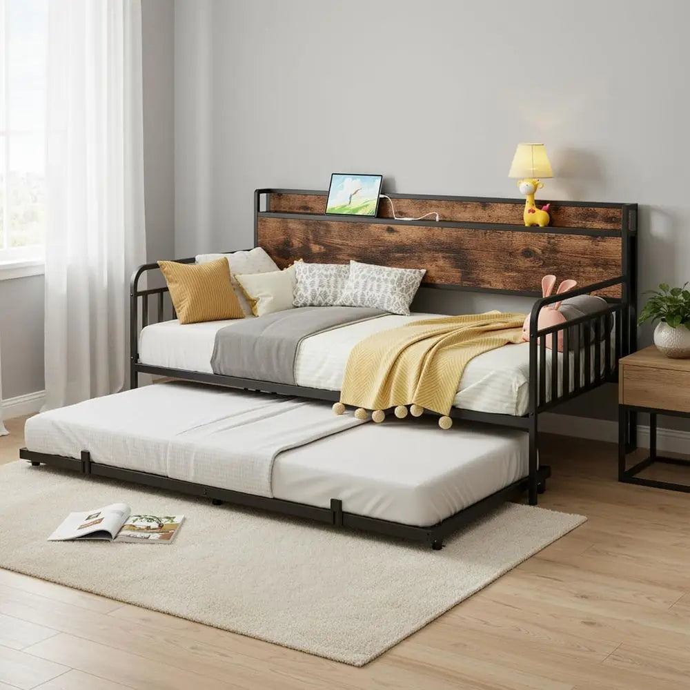 Daybed with Trundle, Multifunctional and Practical