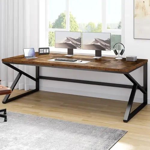 Spacious Farmhouse Style Home Office Desk