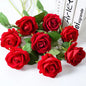 Velvet Artificial Rose Stems | Realistic Silk Flowers for Wedding & Home Décor