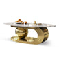 Modern Oval Stone Coffee Table