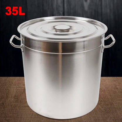 Large Capacity Stainless Steel Stock Pot with Lid