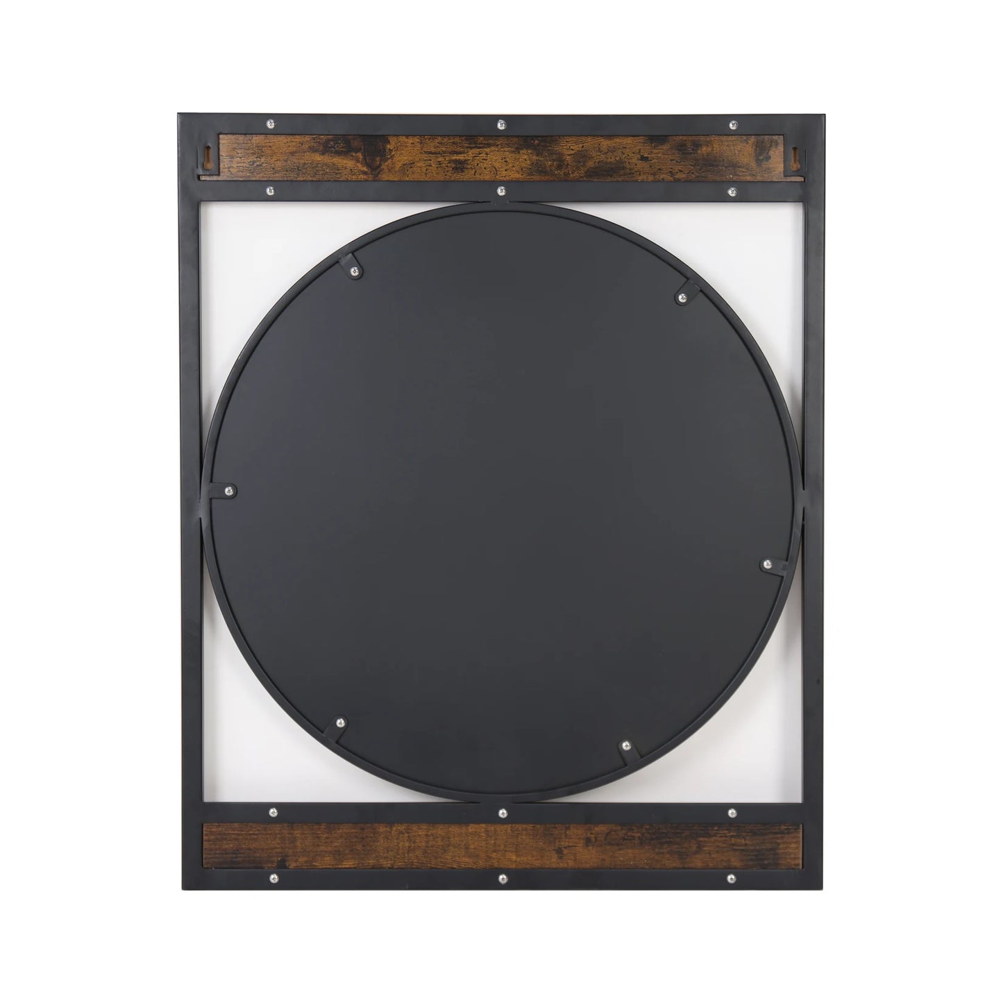 Decorative Metal & Wood Framed Wall Mounted Mirror