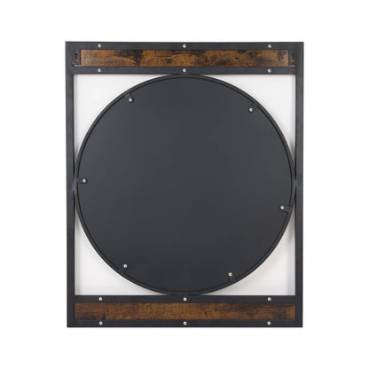 Decorative Metal & Wood Framed Wall Mounted Mirror