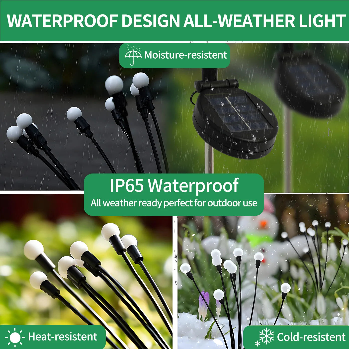 Solar-Powered Firefly LED Decorative Lights