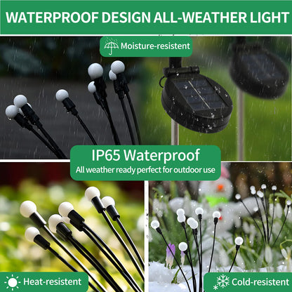 Solar-Powered Firefly LED Decorative Lights