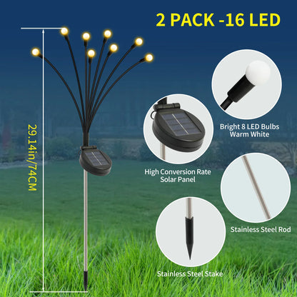 Solar-Powered Firefly LED Decorative Lights
