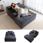 Oversized Boneless Chaise Lounge with 3 Pillows and Ottoman