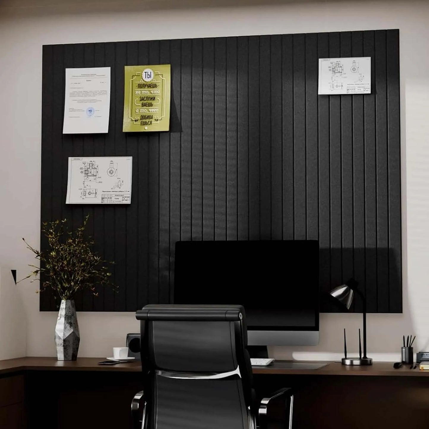 DIY Felt Wall Tiles Bulletin Board | High-Density Decorative Pin Board Panels