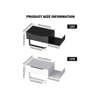Bathroom Tissue Paper Holder With Shelf