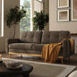 Mid-Century Modern Loveseat with Wooden Legs
