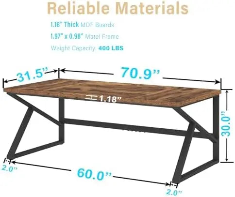Spacious Farmhouse Style Home Office Desk
