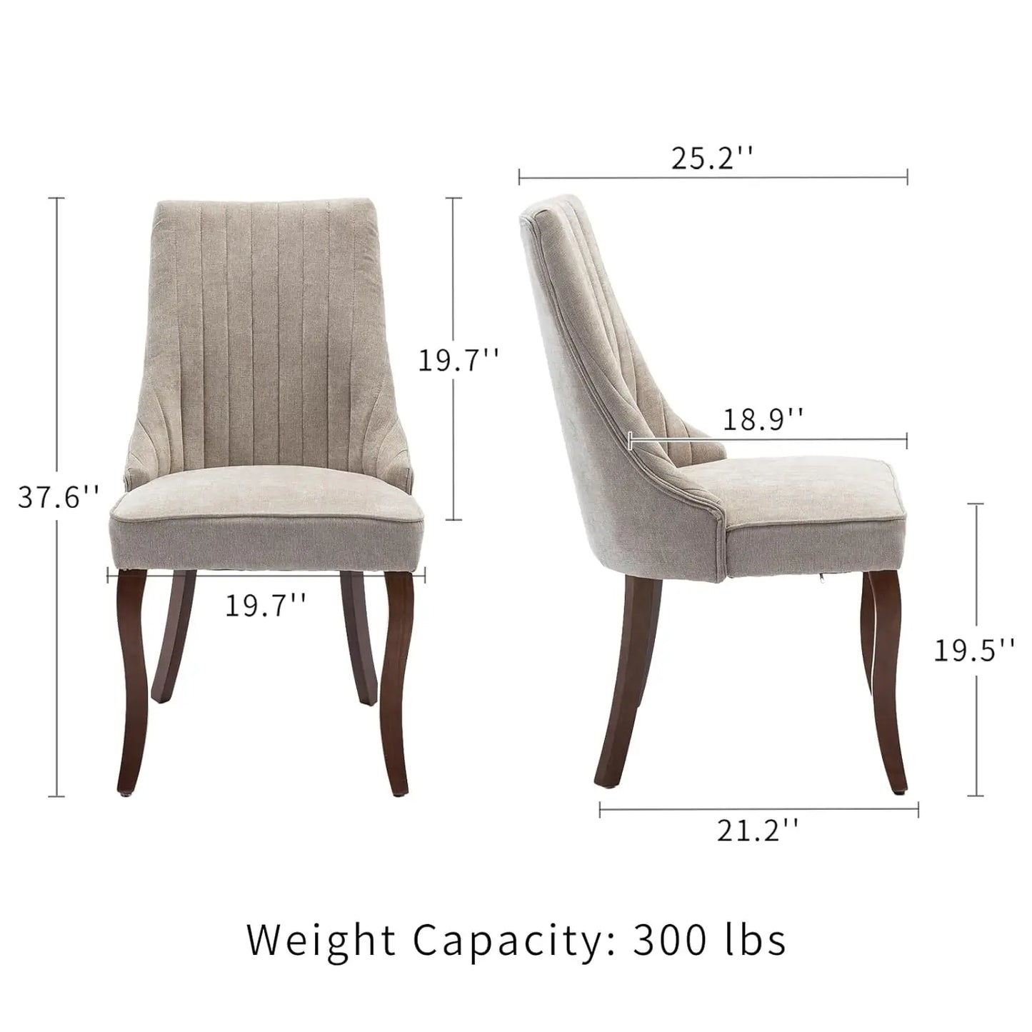 Mid Century Upholstered Dining Room Chairs, Set of 6