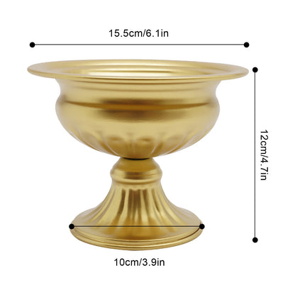 Mini Centerpieces, Set of 10 Gold Trumpet Vases