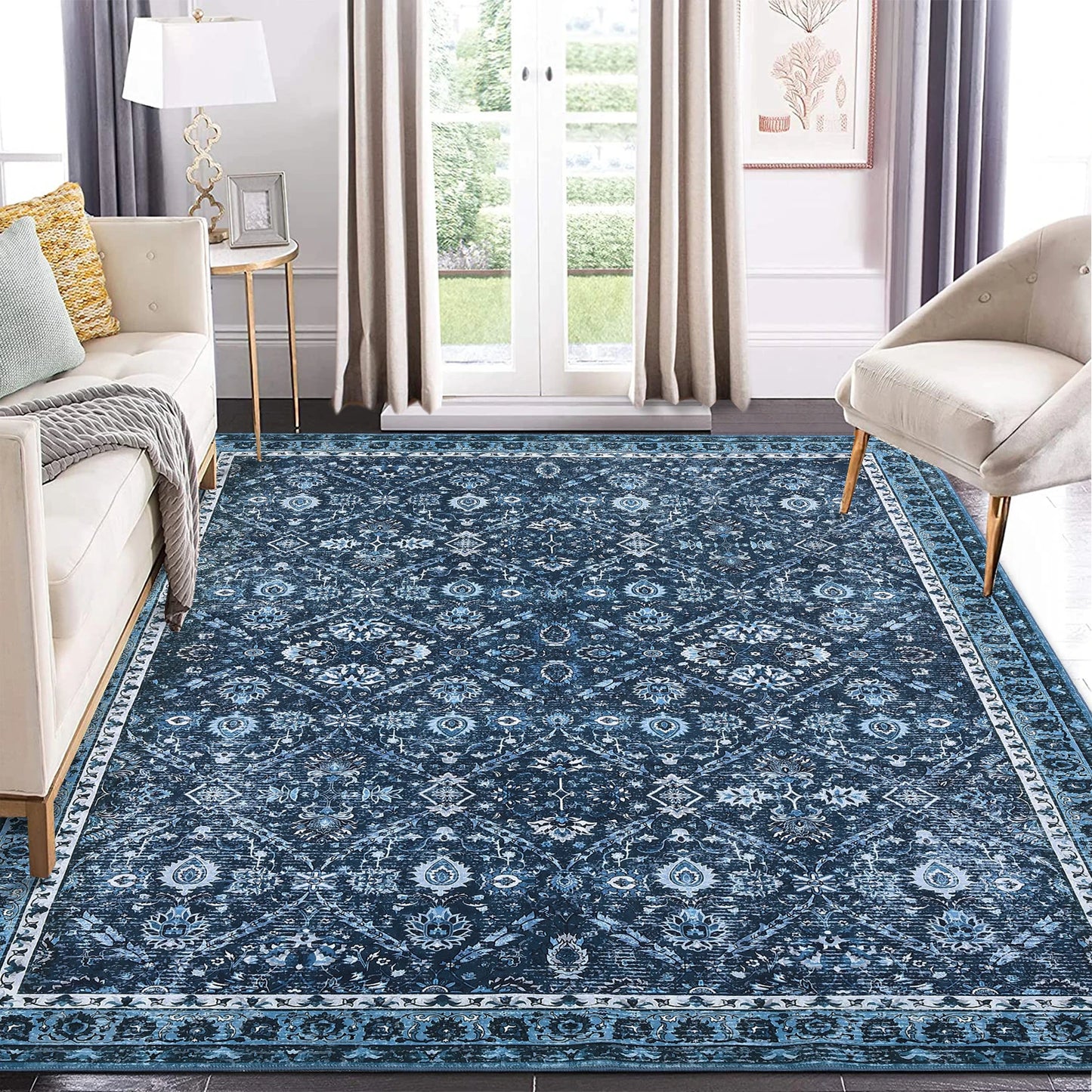 Beautiful Machine Washable Living Room Rug