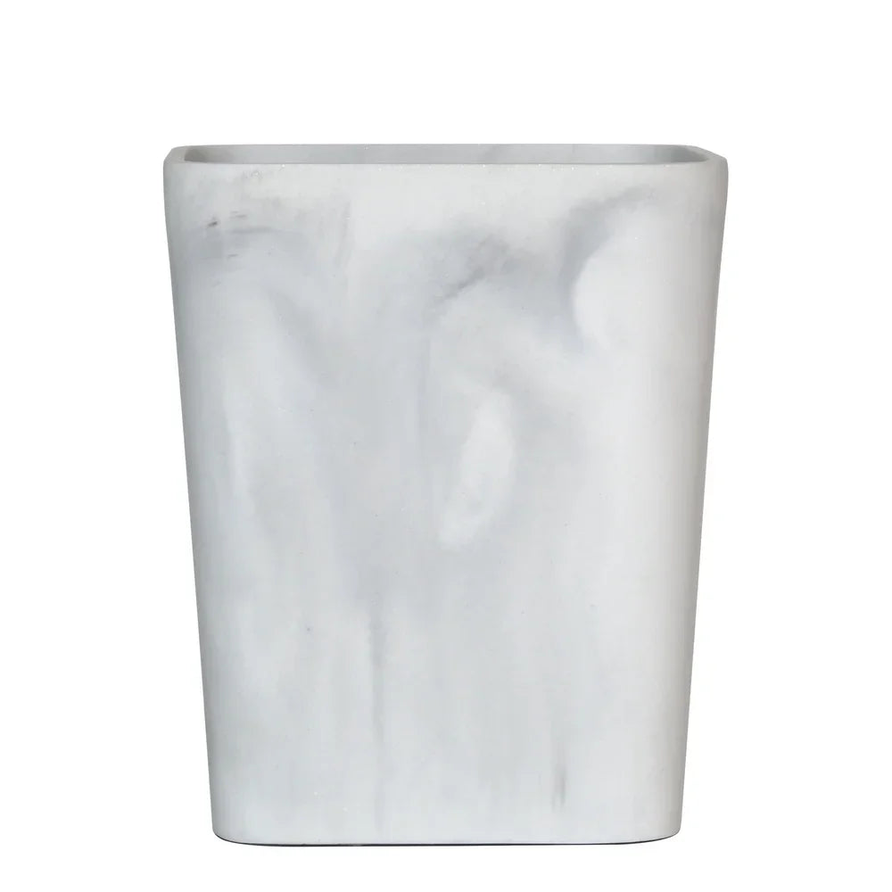 Stylish Faux Marble Open Top Trash Bin
