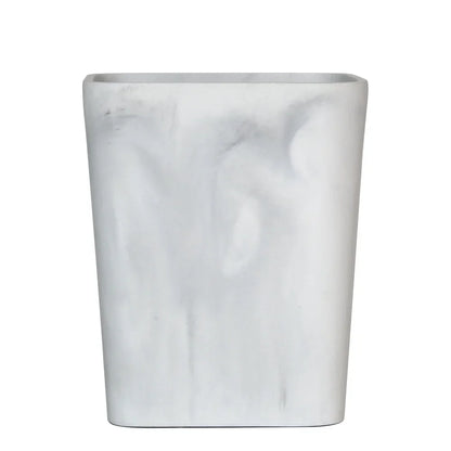 Stylish Faux Marble Open Top Trash Bin