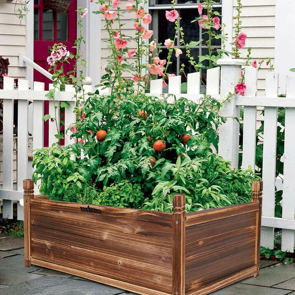 Solid Pine Raised Garden Planter Box