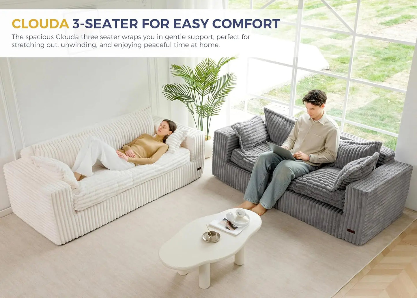 Bean Bag Mini Sofa, Boneless Couch in a Box