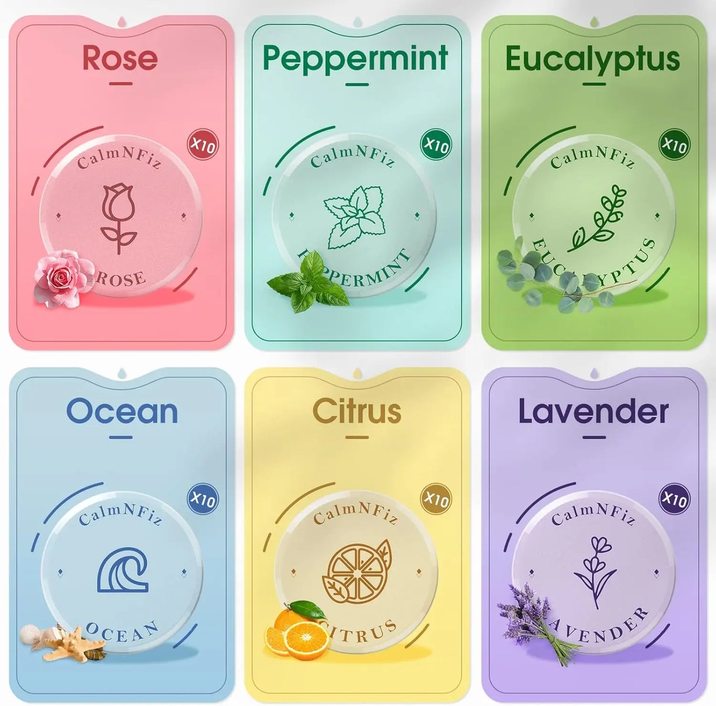 60 Pack Shower Steamers with 6 Scents